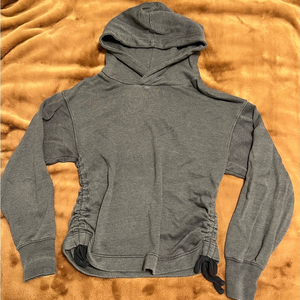 Aerie Blue Hoodie with Tied Cinched Sides
